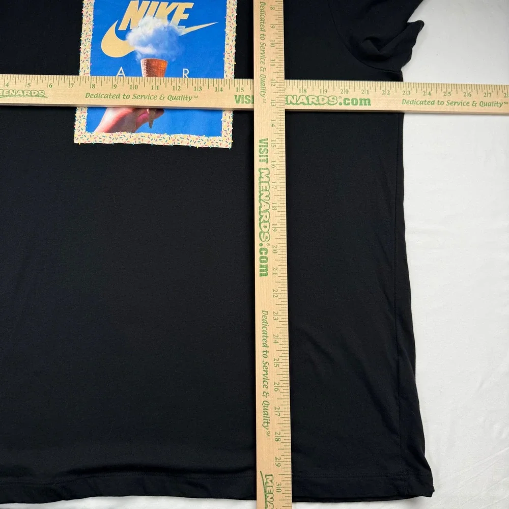 Nike Air Mens XL Black Graphic T-Shirt Ice Cream Cotton Candy Cloud Short Sleeve